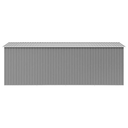 Casetta da Giardino 257x489x181 cm in Metallo Grigio