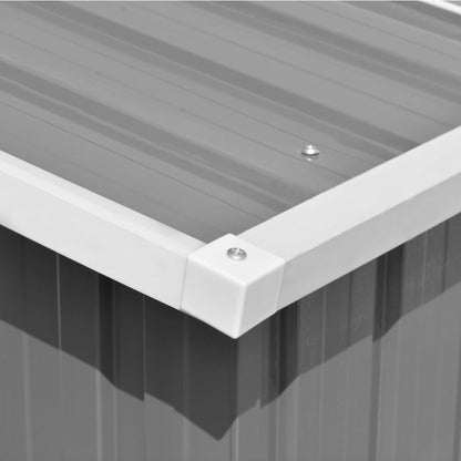 Casetta da Giardino 257x489x181 cm in Metallo Grigio