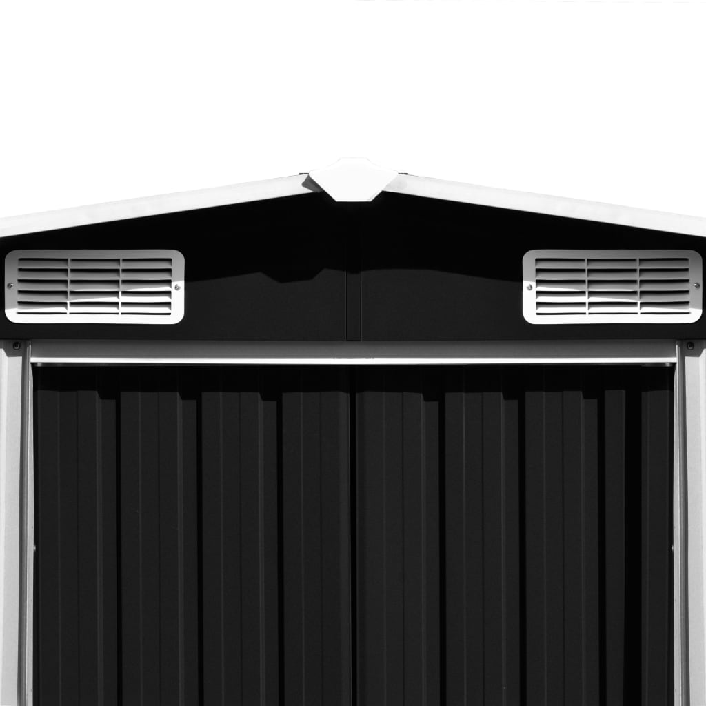 Casetta da Giardino 257x489x181 cm in Metallo Antracite