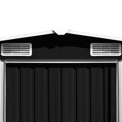 Casetta da Giardino 257x489x181 cm in Metallo Antracite