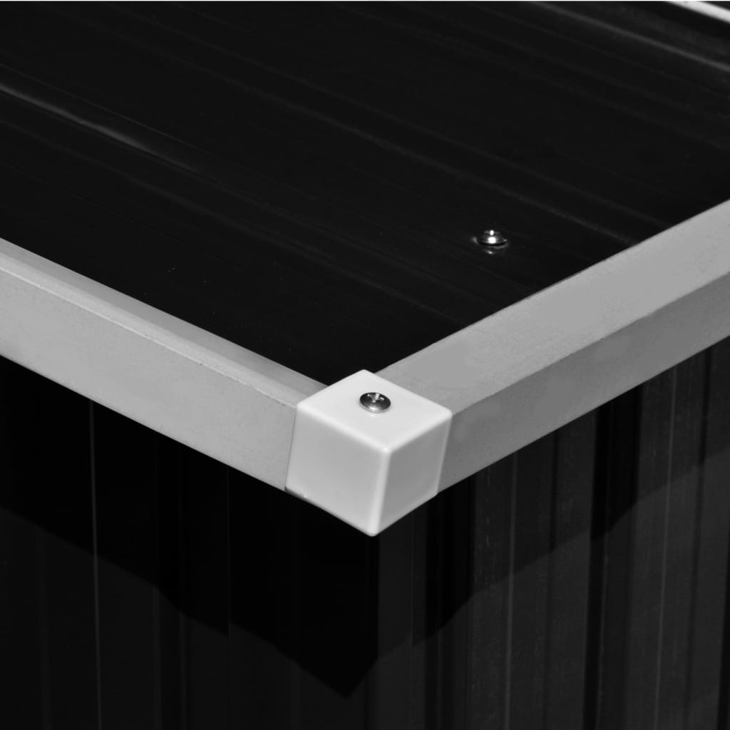 Casetta da Giardino 257x489x181 cm in Metallo Antracite