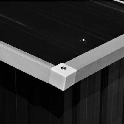 Casetta da Giardino 257x489x181 cm in Metallo Antracite