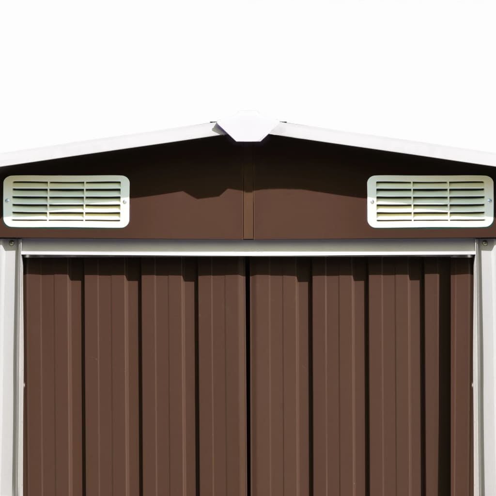 Casetta da Giardino 257x489x181 cm in Metallo Marrone - homemem39