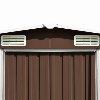 Casetta da Giardino 257x489x181 cm in Metallo Marrone - homemem39