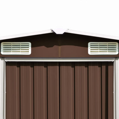 Casetta da Giardino 257x580x181 cm in Metallo Marrone - homemem39