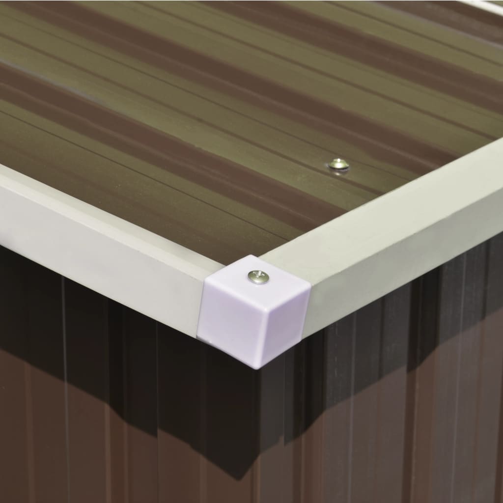 Casetta da Giardino 257x580x181 cm in Metallo Marrone - homemem39