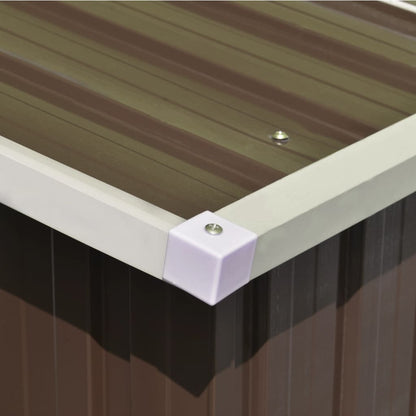 Casetta da Giardino 257x580x181 cm in Metallo Marrone - homemem39