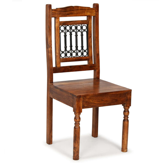 Sedie da Pranzo 6 pz in Legno Massello Classiche | homemem39