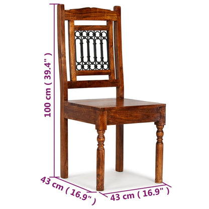 Sedie da Pranzo 6 pz in Legno Massello Classiche | homemem39