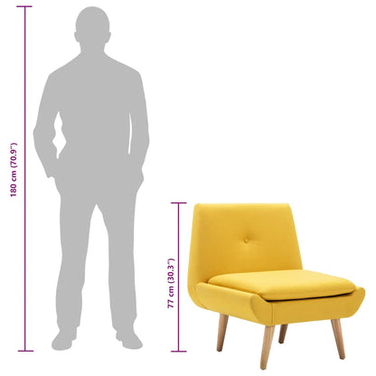 Poltrona Bassa Gialla in Tessuto