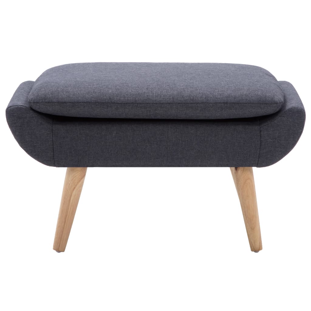 Poggiapiedi in Tessuto 73x43x42 cm Grigio Scuro - homemem39
