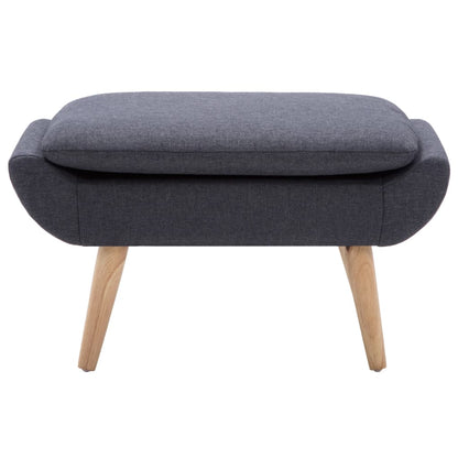 Poggiapiedi in Tessuto 73x43x42 cm Grigio Scuro - homemem39