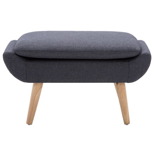 Poggiapiedi in Tessuto 73x43x42 cm Grigio Scuro - homemem39