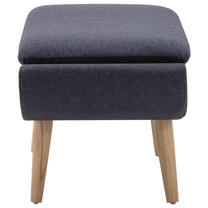 Poggiapiedi in Tessuto 73x43x42 cm Grigio Scuro - homemem39