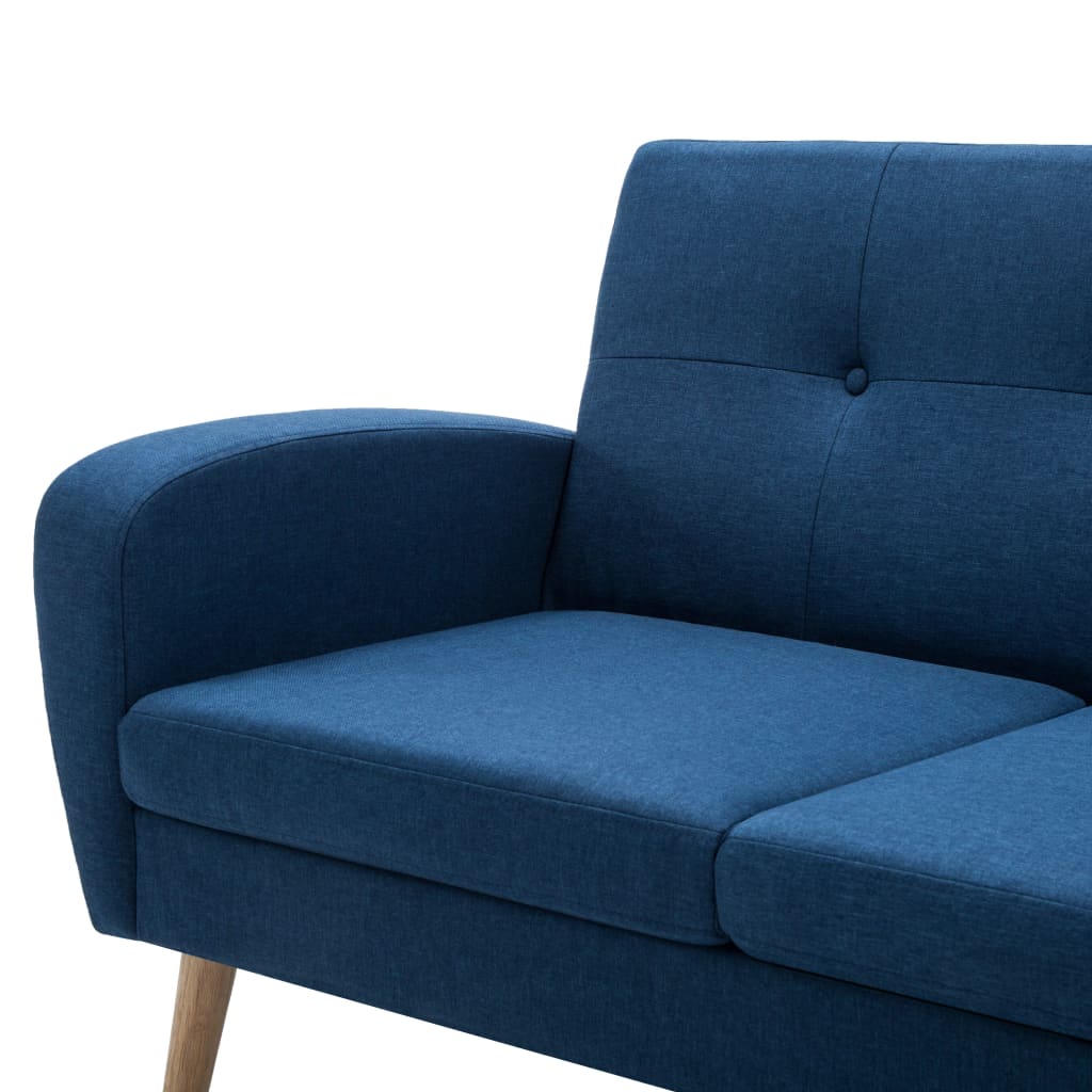 Divano a 3 Posti in Tessuto Blu