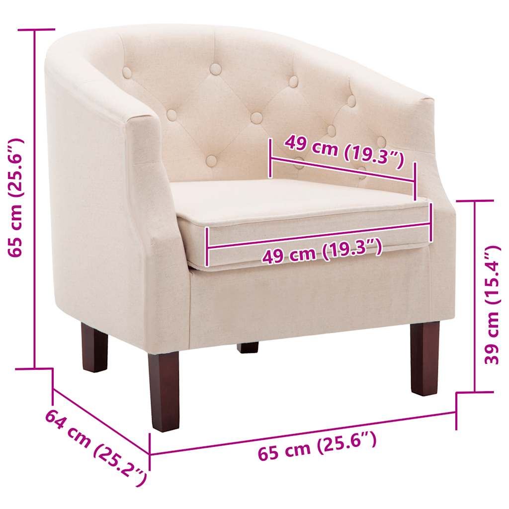 Poltrona Beige in Tessuto | homemem39