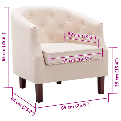 Poltrona Beige in Tessuto | homemem39
