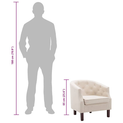 Poltrona Beige in Tessuto