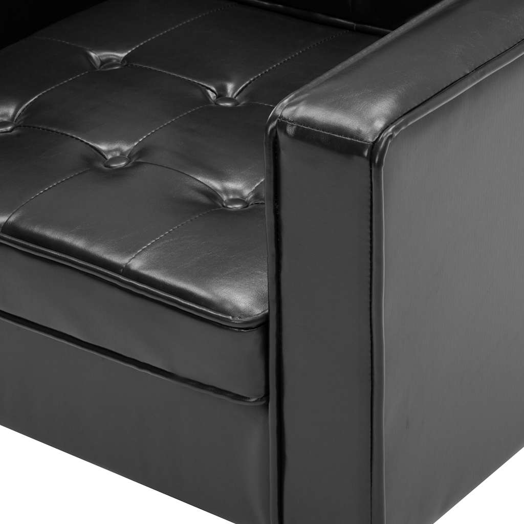 Poltrona Nera 75x70x75 cm Similpelle