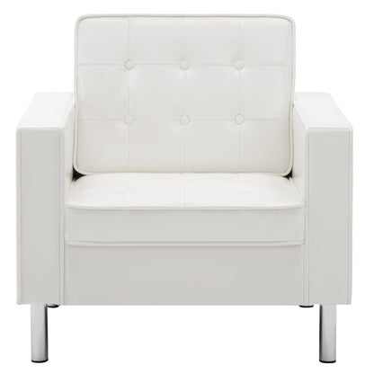 Poltrona Bianca 75x70x75 cm Similpelle | homemem39