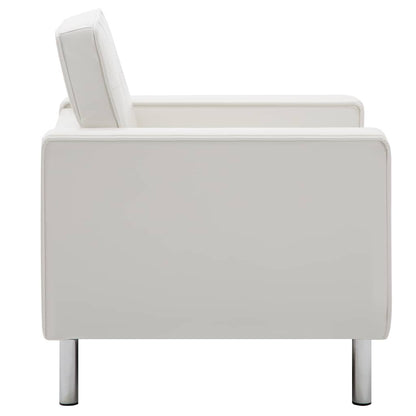 Poltrona Bianca 75x70x75 cm Similpelle