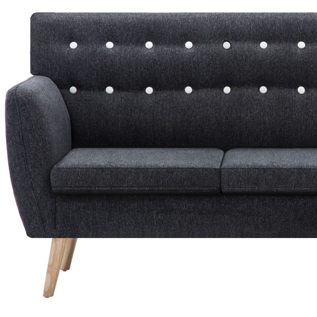 Divano a L Rivestito in Tessuto 171,5x138x81,5 cm Grigio Scuro
