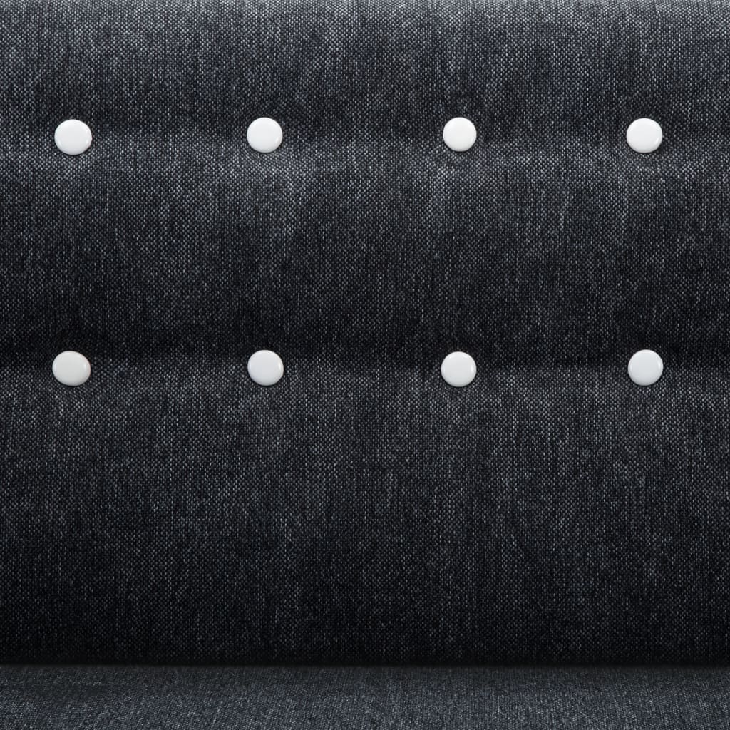 Divano a L Rivestito in Tessuto 171,5x138x81,5 cm Grigio Scuro