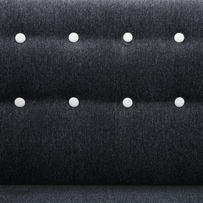 Divano a L Rivestito in Tessuto 171,5x138x81,5 cm Grigio Scuro
