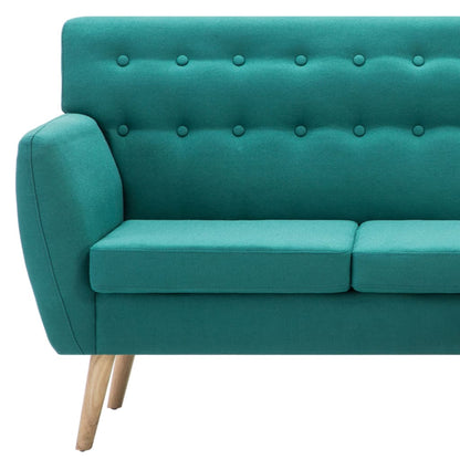 Divano a L Rivestito in Tessuto 171,5x138x81,5 cm Verde