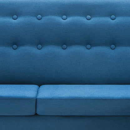 Divano a L Rivestito in Tessuto 171,5x138x81,5 cm Blu