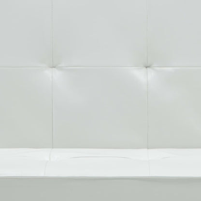 Divano Letto in Similpelle Bianco