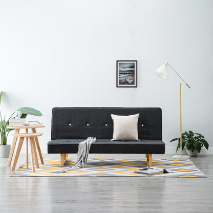 Divano Letto in Tessuto Grigio Scuro