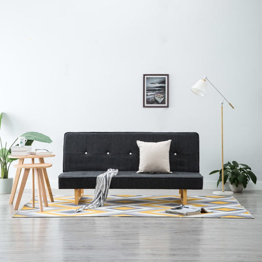 Divano Letto in Tessuto Grigio Scuro