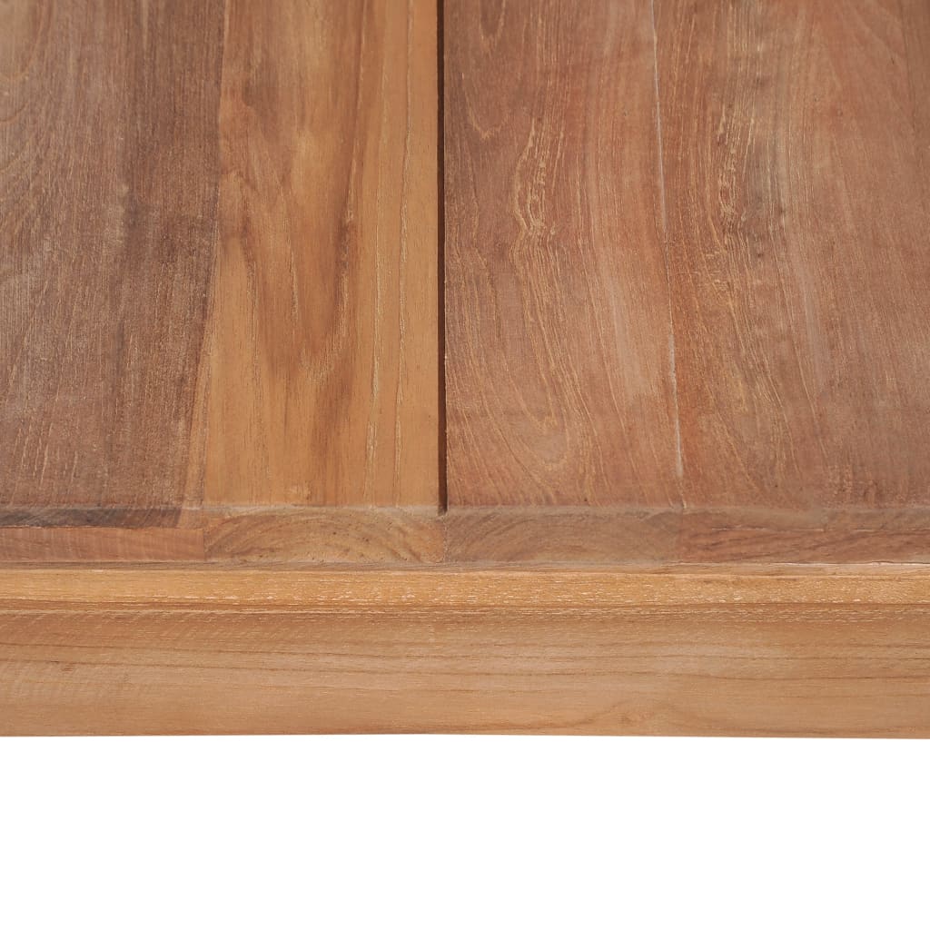 Tavolino da Salotto Legno Massello di Teak Naturale 60x60x40 cm | homemem39
