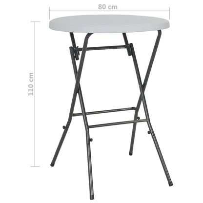 Tavolo da Bar Pieghevole Bianco 80x110 cm in HDPE | homemem39