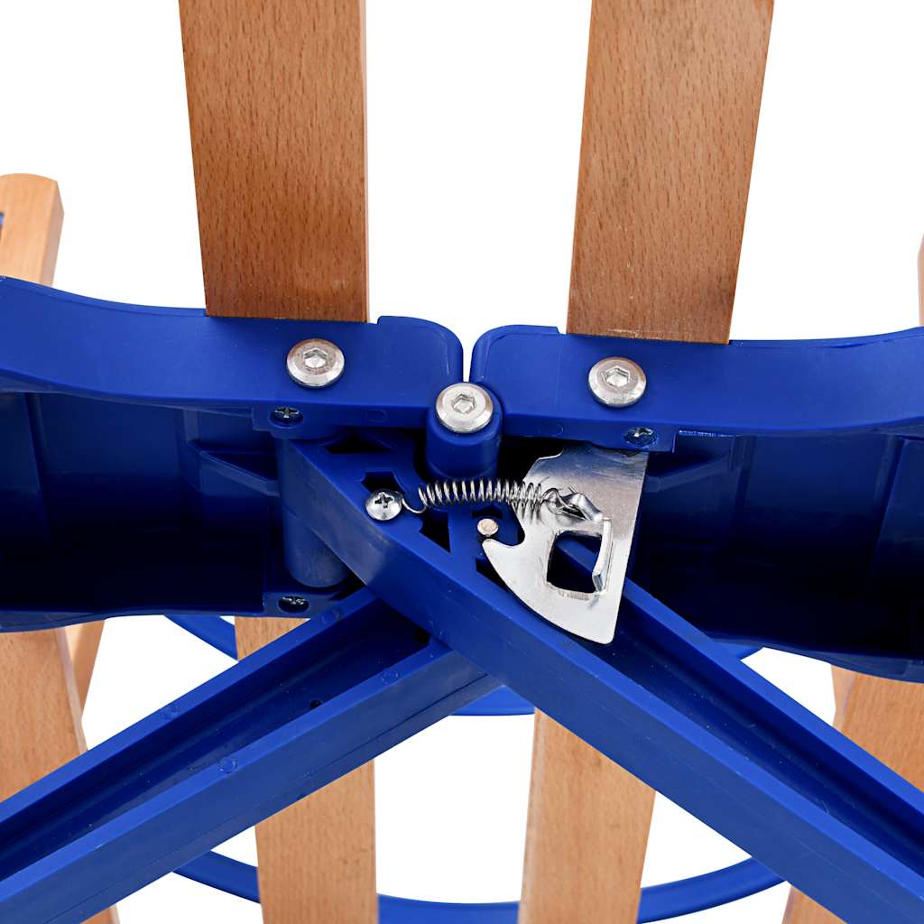 Slittino da Neve Pieghevole in Legno con Schienale 119 cm - homemem39