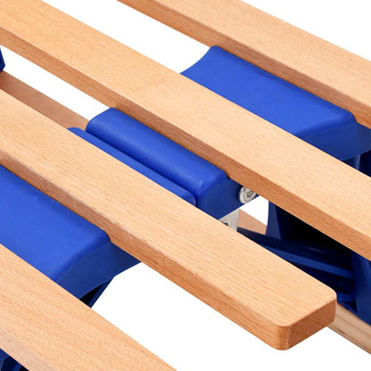 Slittino da Neve Pieghevole in Legno con Schienale 119 cm | homemem39