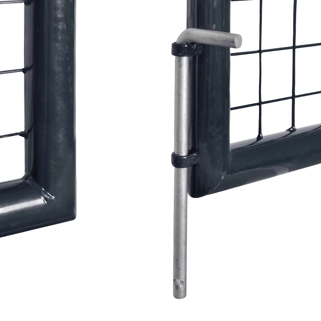 Cancello da Giardino in Rete di Acciaio Zincato 300x75 cm Grigio | homemem39