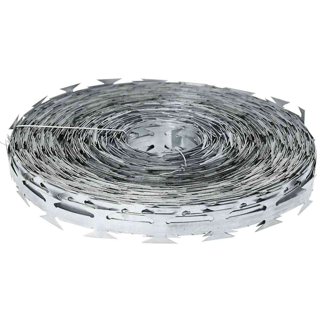 Filo Spinato Concertina con Lame in Acciaio Zincato 500 m