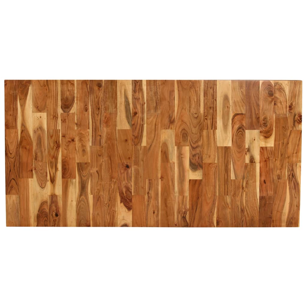 Set Tavolo da Pranzo 7 pz Legno Massello di Acacia e Mango - homemem39