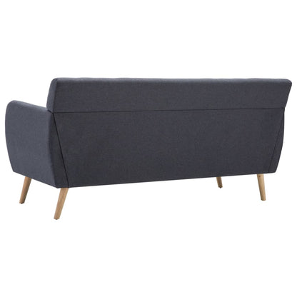 Divano a 3 Posti Rivestito in Tessuto 172x70x82 cm Grigio Scuro | homemem39
