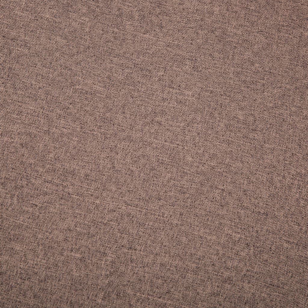 Divano a 3 Posti Rivestito in Tessuto 172x70x82 cm Marrone - homemem39