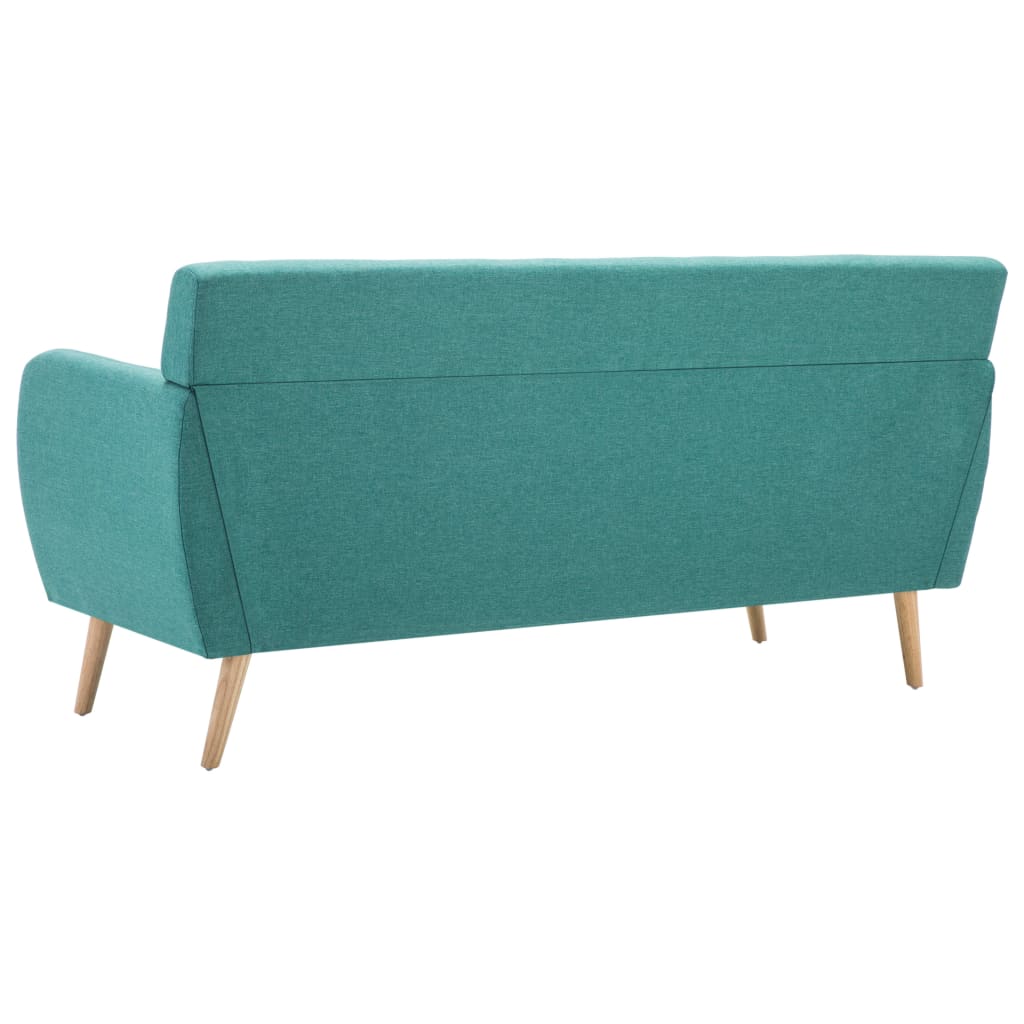 Divano a 3 Posti Rivestito in Tessuto 172x70x82 cm Verde - homemem39