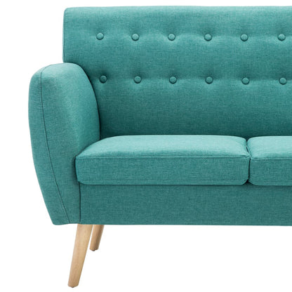 Divano a 3 Posti Rivestito in Tessuto 172x70x82 cm Verde | homemem39