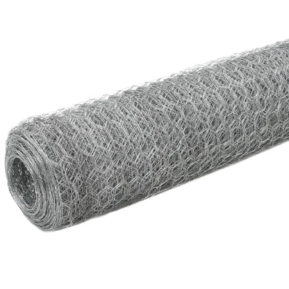 Recinzione in Rete per Pollaio Acciaio Zincato 25x1,5m Argento | homemem39