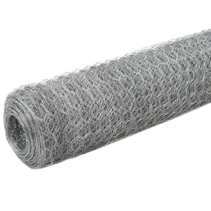 Recinzione in Rete per Pollaio Acciaio Zincato 25x1,5m Argento | homemem39