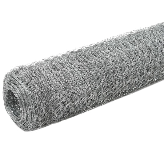 Recinzione in Rete per Pollaio Acciaio Zincato 25x1,5 m Argento | homemem39