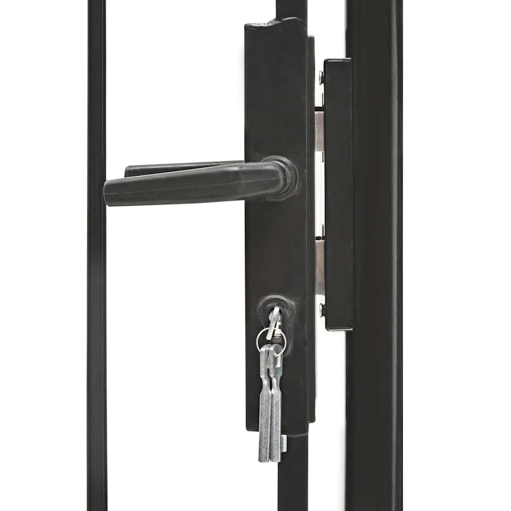 Cancello da Giardino Woerden in Acciaio 1x1,5 m Nero | homemem39