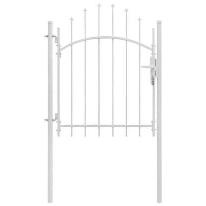 Cancello da Giardino Woerden in Acciaio 1x1,25m Bianco | homemem39