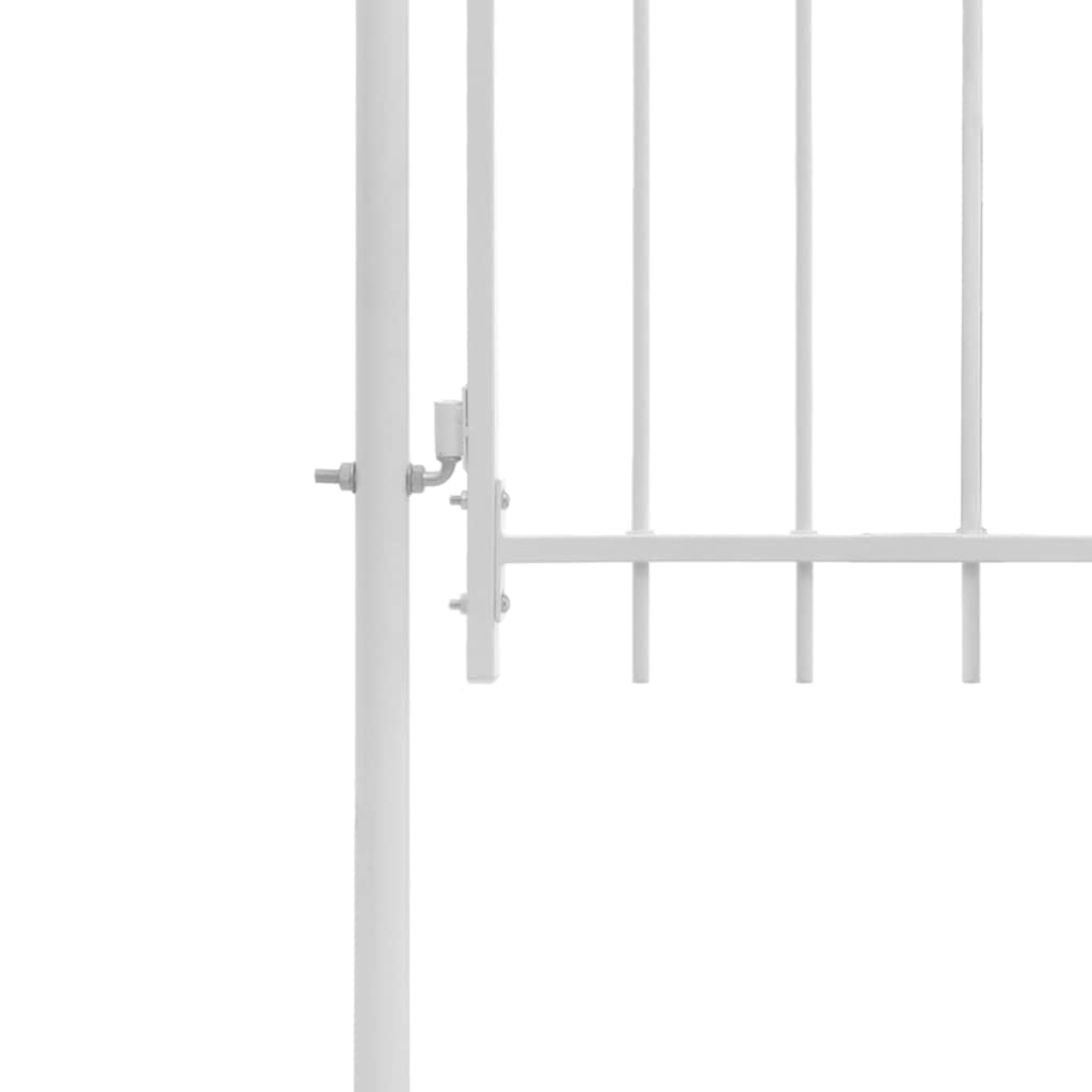 Cancello da Giardino Woerden in Acciaio 1x1,25m Bianco | homemem39